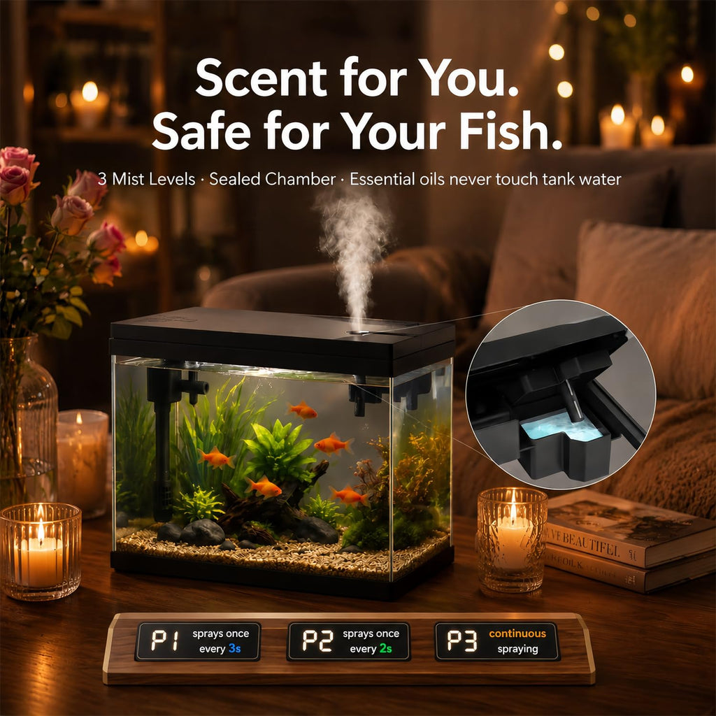 2.4 Gallon Desktop Betta Fish Tank Starter Kit V9861