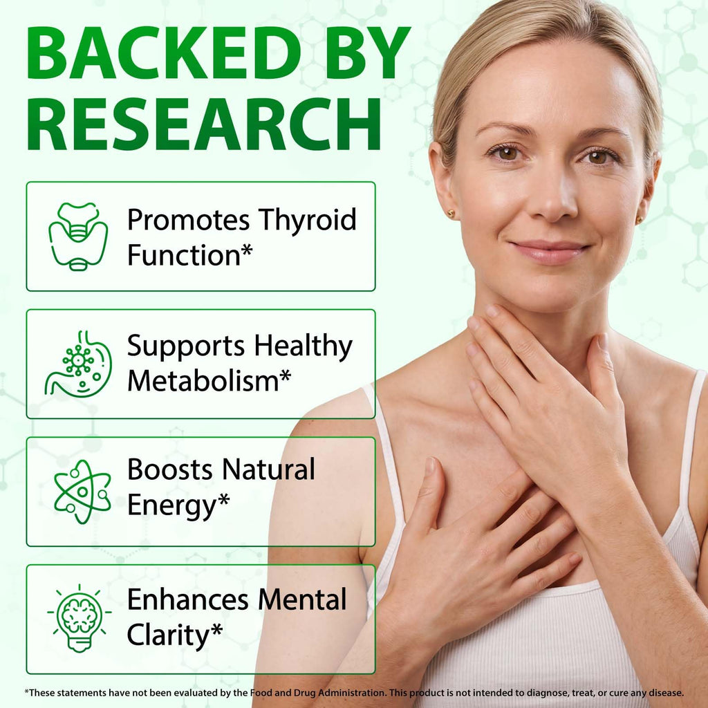 Iodine Selenium Zinc Ashwagandha L-Tyrosine Thyroid Support Liquid Drops 2 Fl Oz T43086
