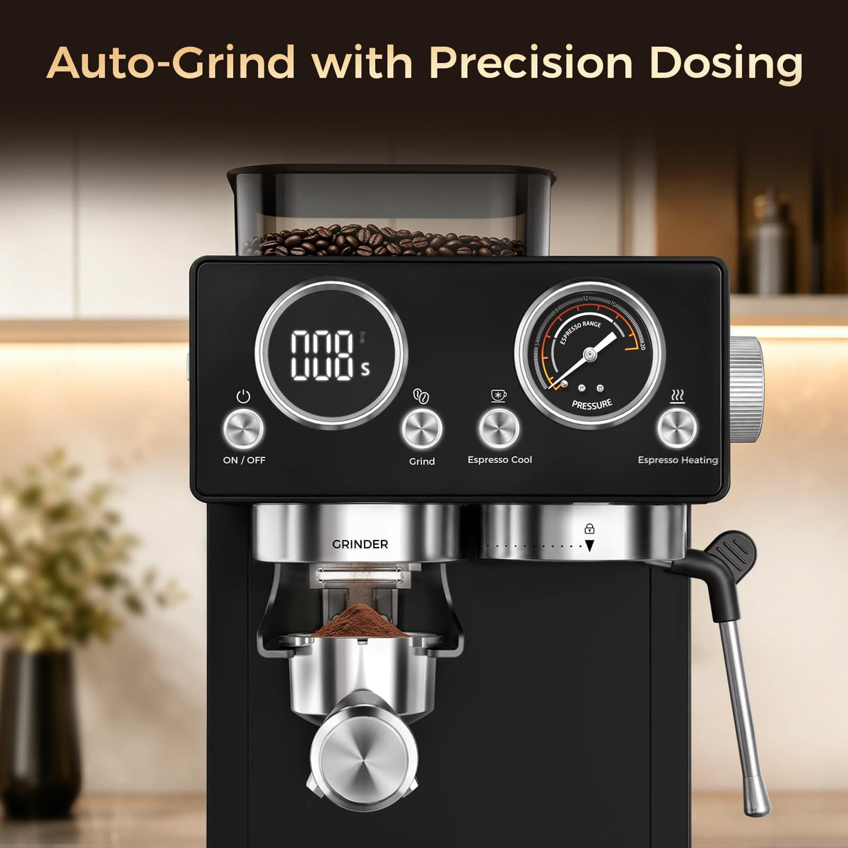20Bar Espresso Machine with Conical Burr Grinder O371174