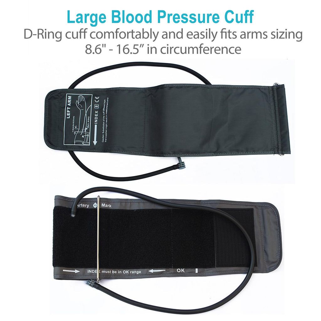 Blood Pressure Monitor Upper Arm Large Cuff 8.6-16.5” Digital BP Gauge 4 User 120 Readings Memory Large LCD Display H818296
