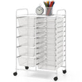 15 Drawer Rolling Storage Cart with Metal Frame Q416