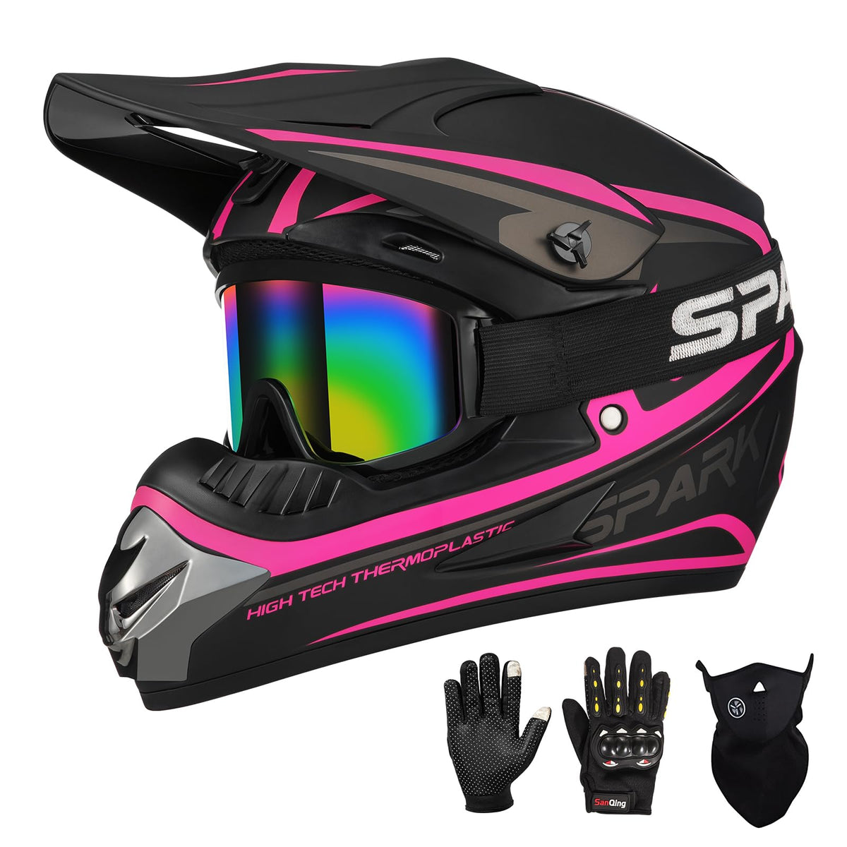 Kids DOT Approved Full Face Motocross Helmet D1581