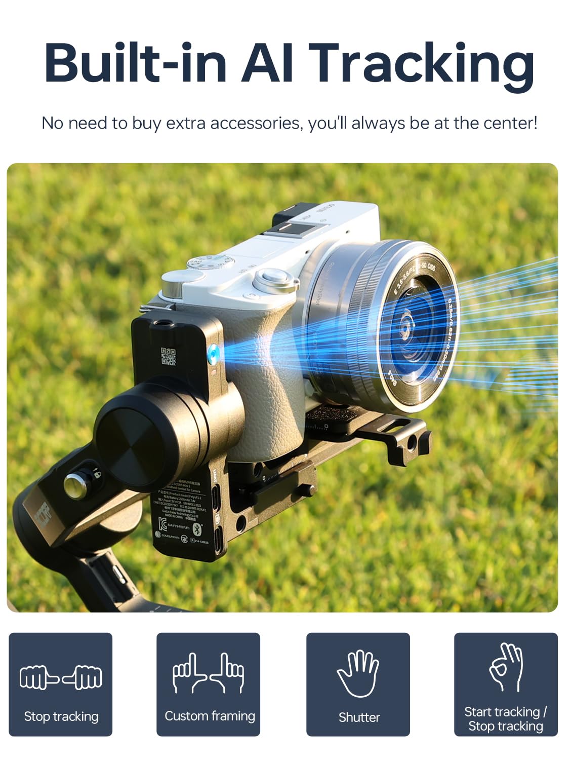 3-Axis Gimbal Stabilizer for Cameras & Smartphones W51439