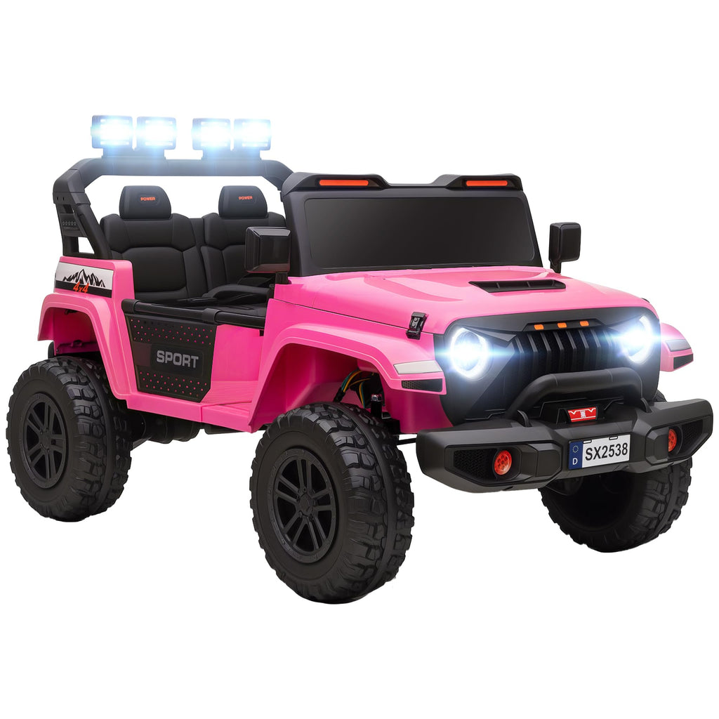 24V 2-Seater Kids Ride on Truck Car Pink U501378