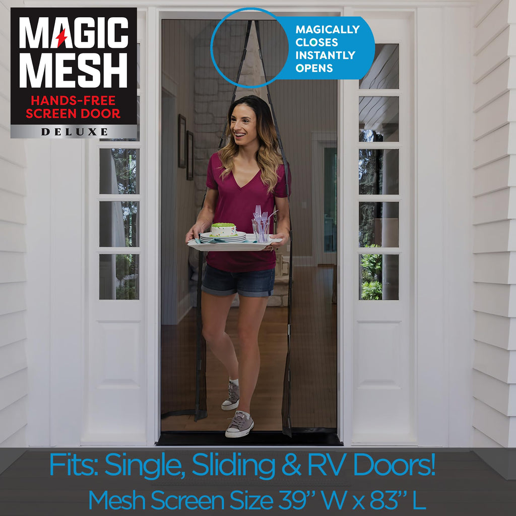 Black Magnetic Screen Door 39" x 83" P7664
