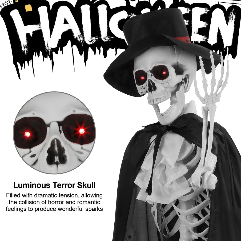 Halloween Skeleton Decor, 5.4 ft Posable I86989