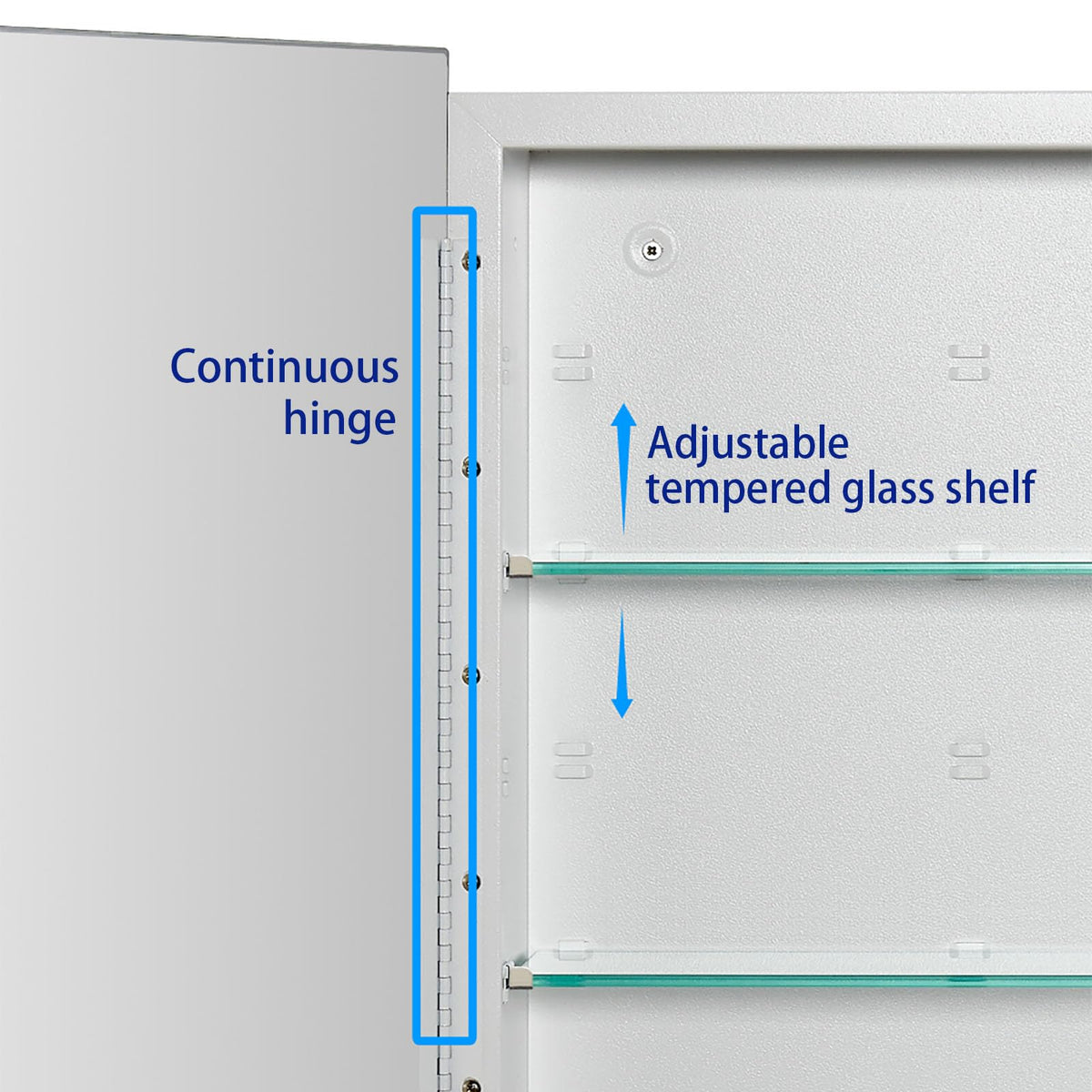Bathroom Medicine Cabinet with Beveled Edge Mirrored Door 16 x 36 inch M2885