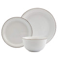 White 12 Piece Stoneware Dinnerware Set K875785