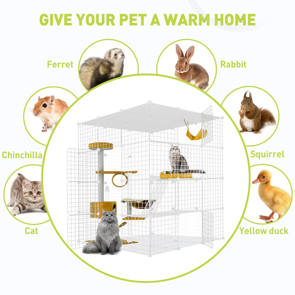 Large Cat Cage Detachable Metal Wire Playpen B626648