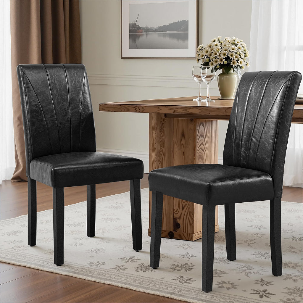 Black Upholstered Dining Chairs Set of 6 F461481