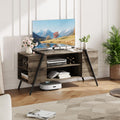 47 Inch TV Stand with Slanted Metal Legs and Adjustable Open Shelf A615