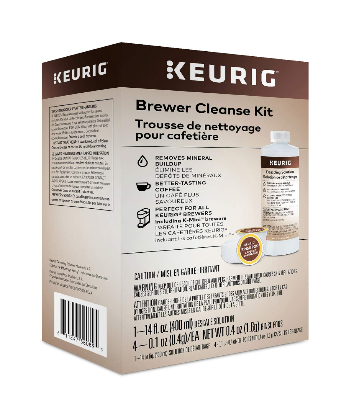 Single Serve K-Cup Pod Coffee Maker & Cleanse Kit Q612983