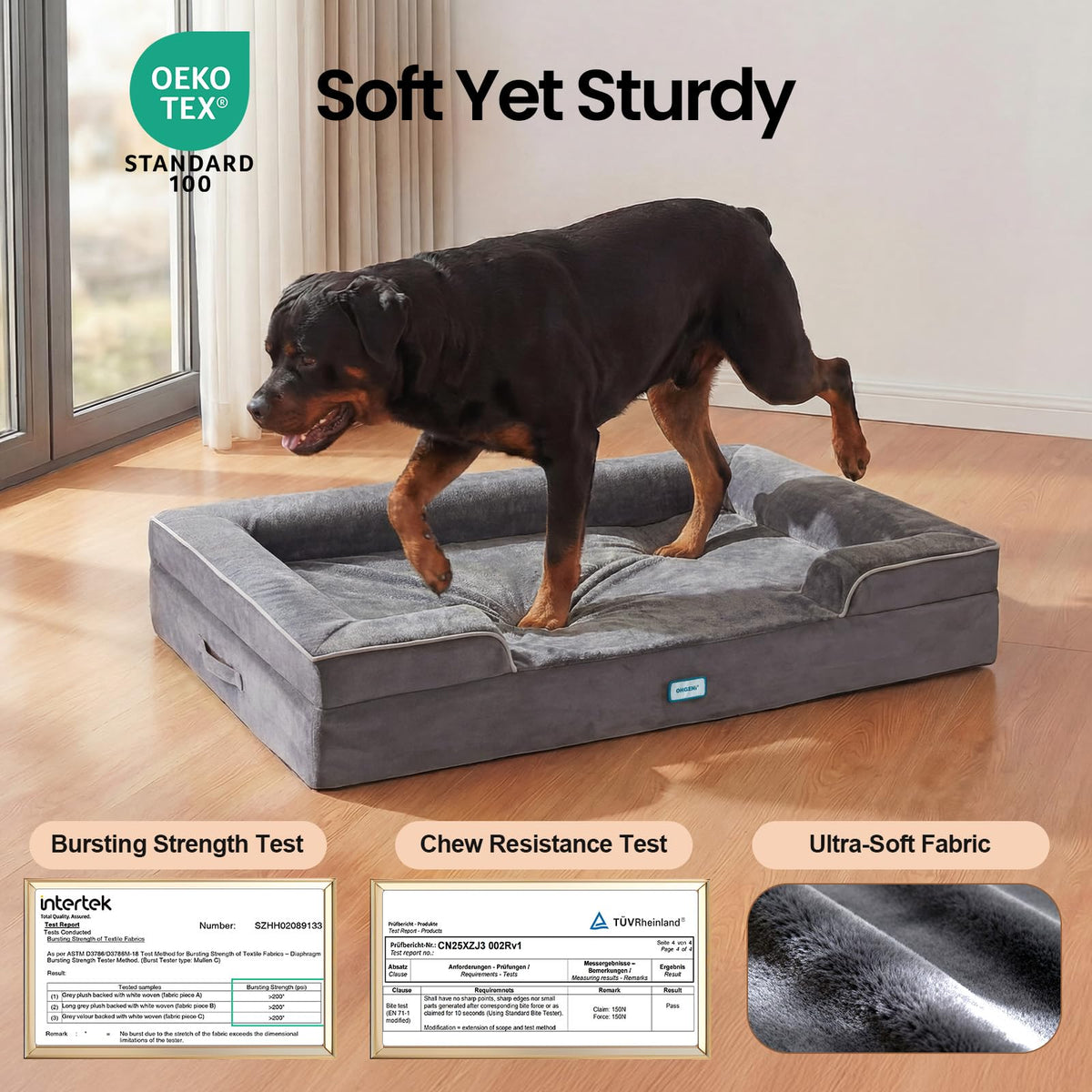 Extra Large Memory Foam Dog Bed X164