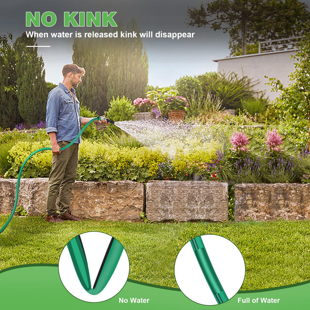 Heavy Duty 5/8 in x 100 FT Hybrid Rubber Garden Hose P58473