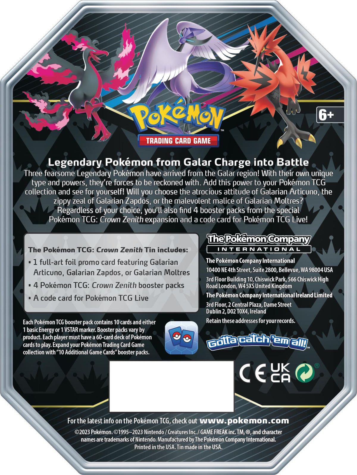 Pokémon TCG Tin J6873