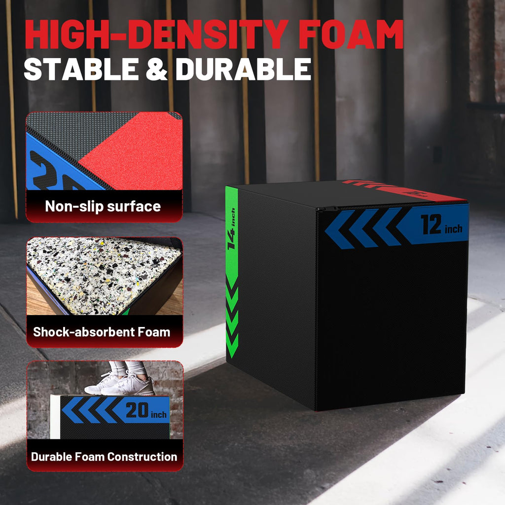 3-in-1 Anti-Slip High-Density Foam Jump Box T35288