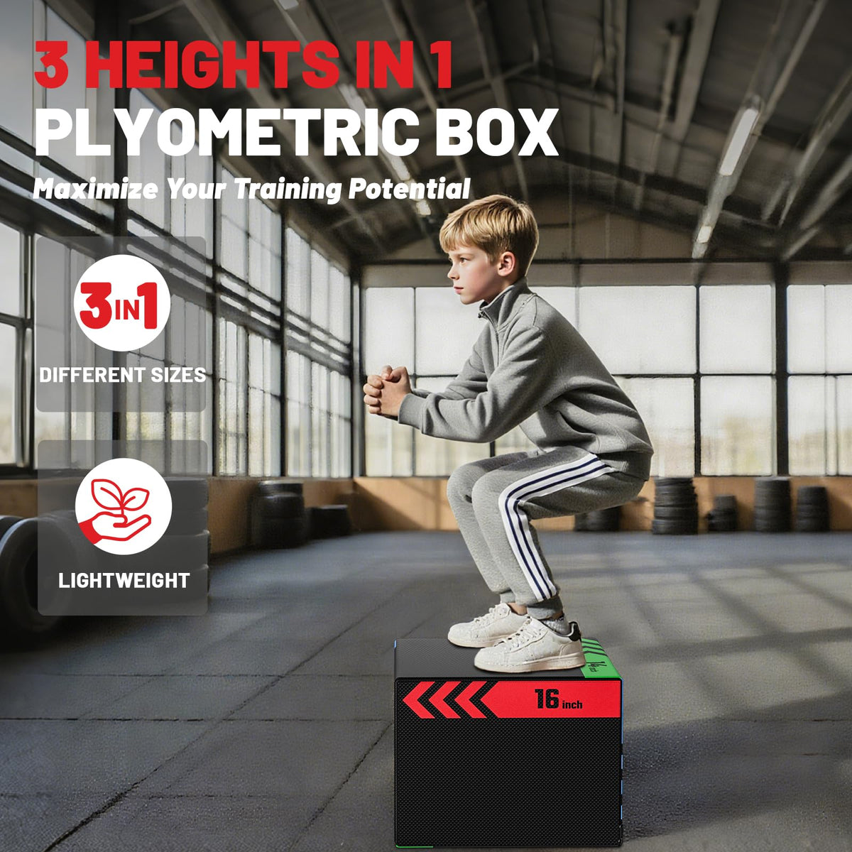 3-in-1 Anti-Slip High-Density Foam Jump Box T35288