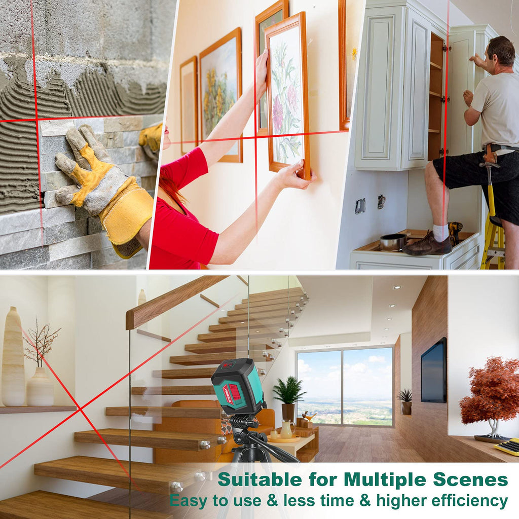 Self-Leveling Cross Line Laser Level with Magnetic Bracket D280