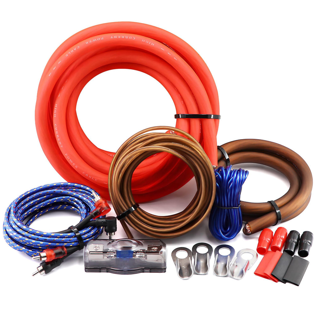 0 Gauge 3000W Amp Wiring Kit with 100A AGU Fuse B744