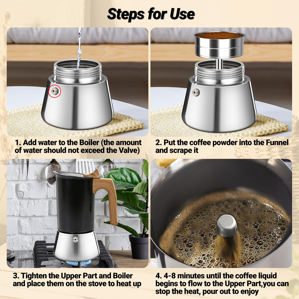 12 Cup 304 Stainless Steel Moka Pot O692