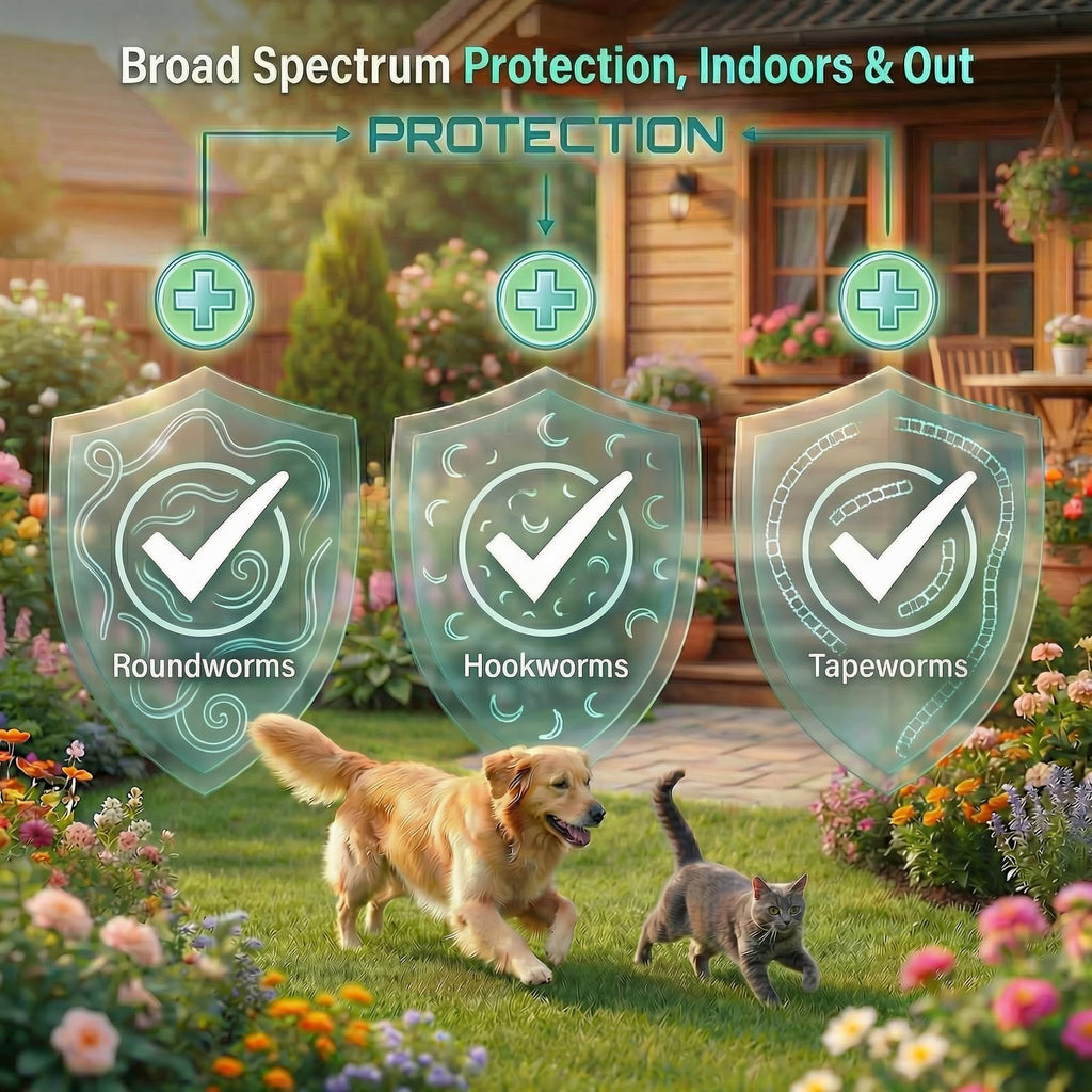 Broad Spectrum Pyrantel Pamoate and Praziquantel Dewormer Liquid 3.38 fl oz K46620