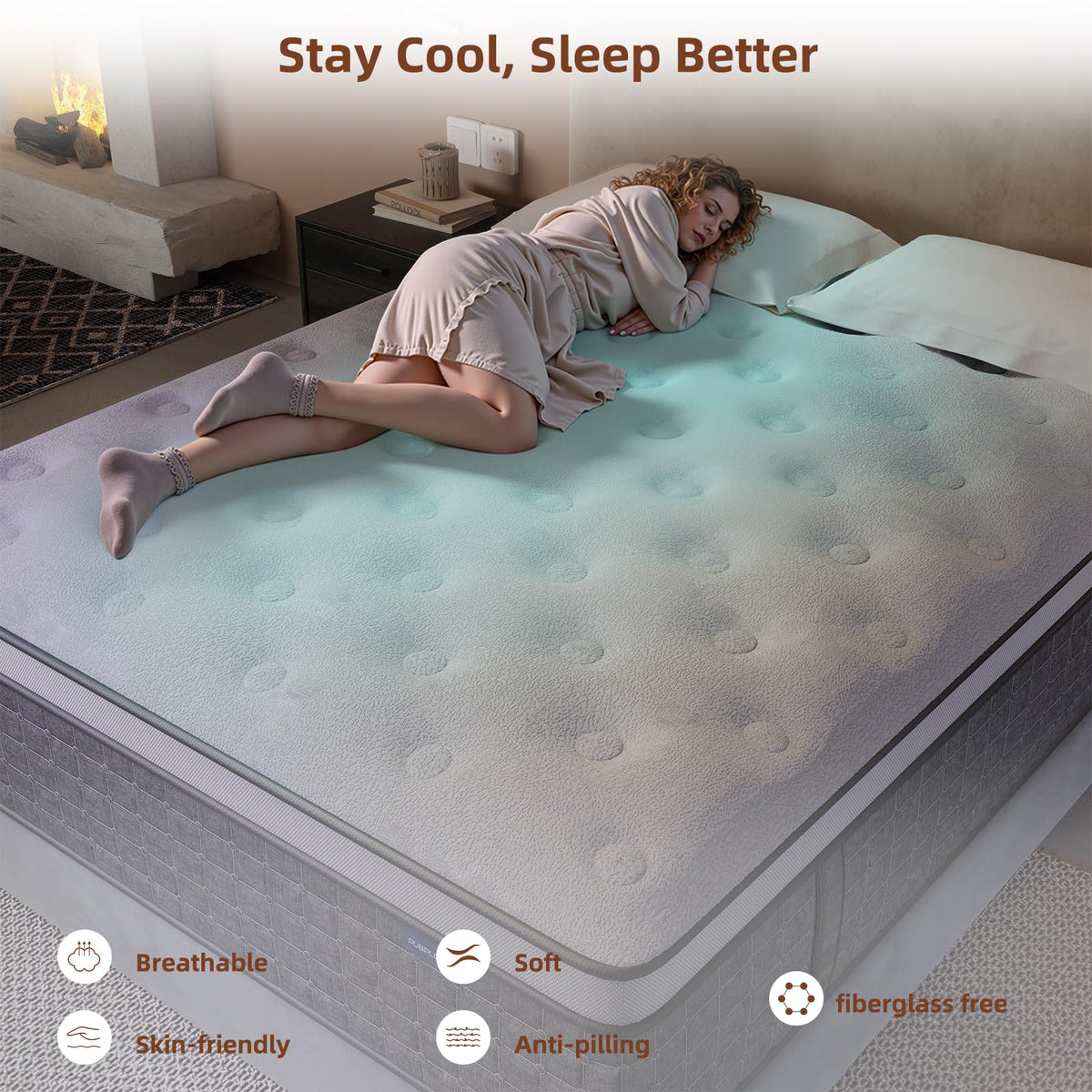 Full Size 12 Hybrid Medium Firm Memory Foam Pocket Springs Mattress Z762082