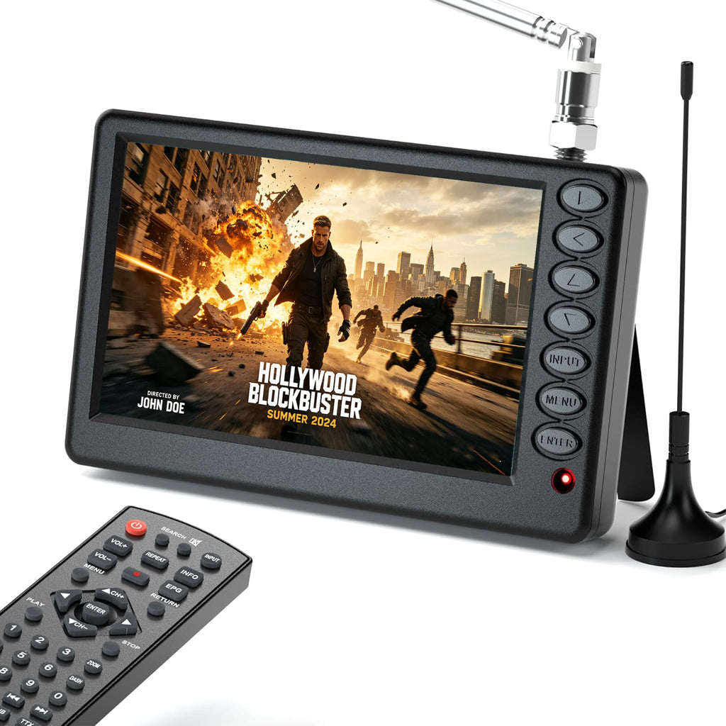5 Inch Portable Mini TV with Remote E52018