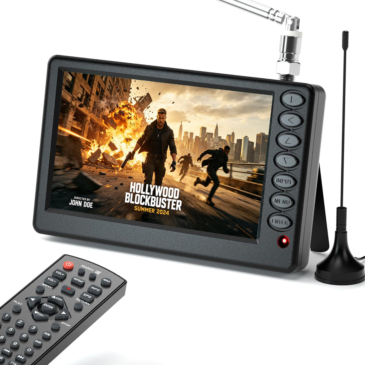 5 Inch Portable Mini TV with Remote E52018
