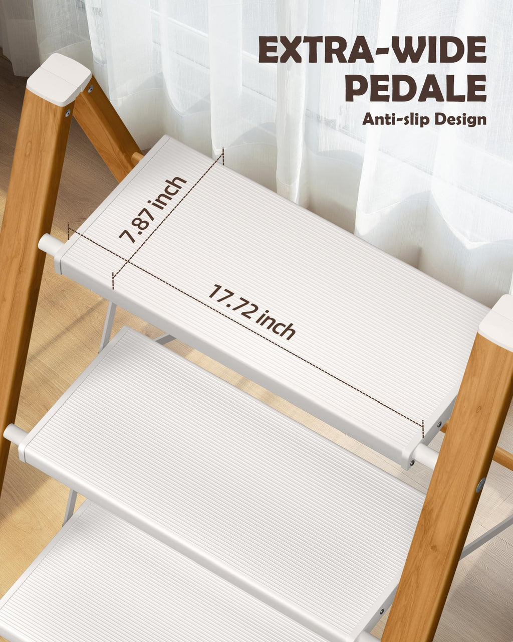 3 Step Stool with Anti-Slip Wide Pedal Z964488