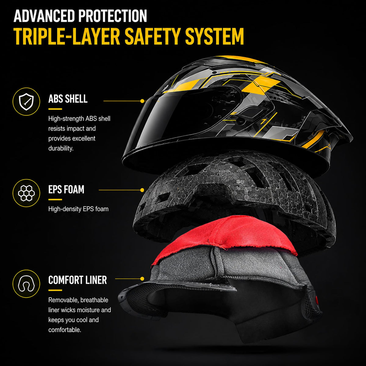 Bluetooth Modular Flip Up DOT Approved Full Face Motorcycle Helmet N854