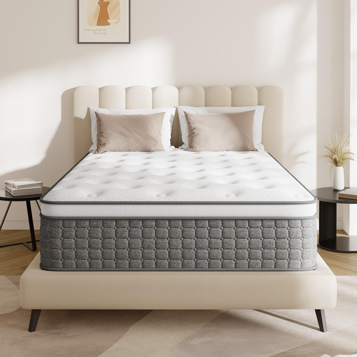 Full Size 12 Hybrid Medium Firm Memory Foam Pocket Springs Mattress Z762082