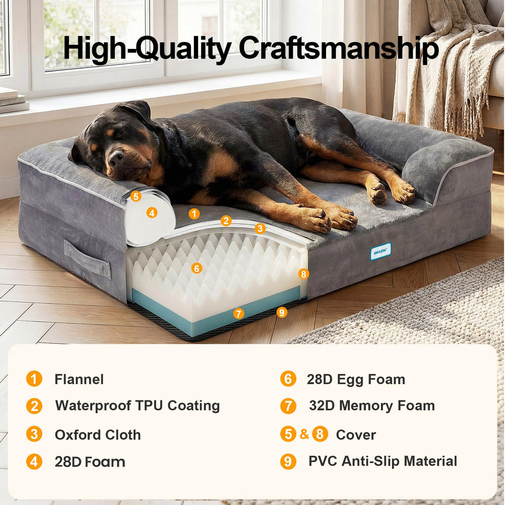 Extra Large Memory Foam Dog Bed X164
