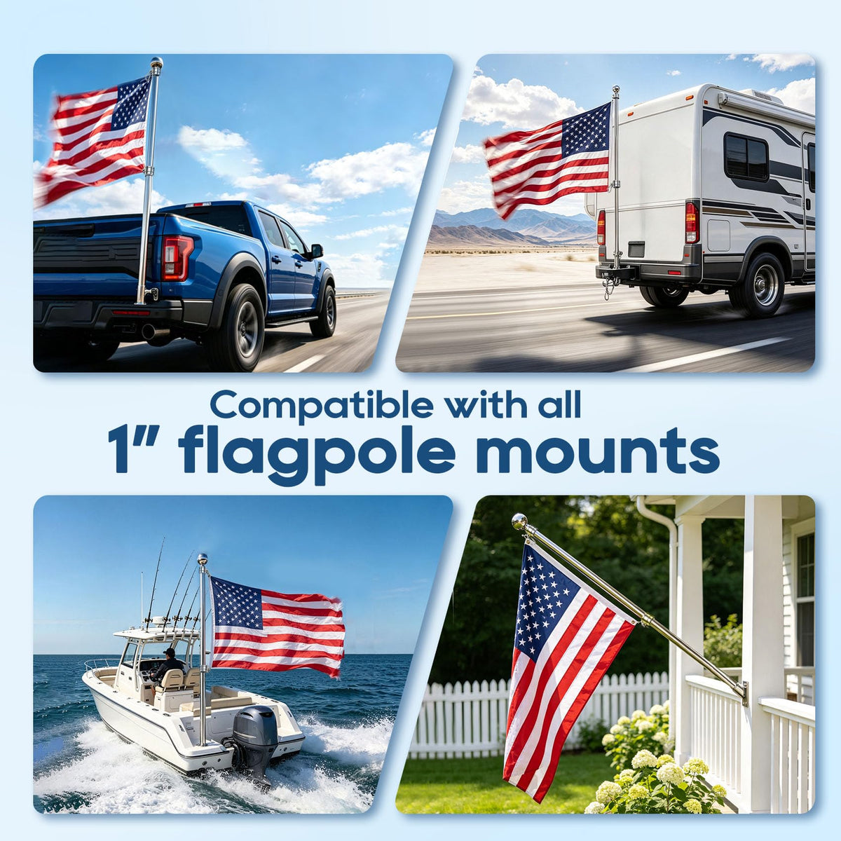5FT One-Piece Flagpole 2-Pack R188