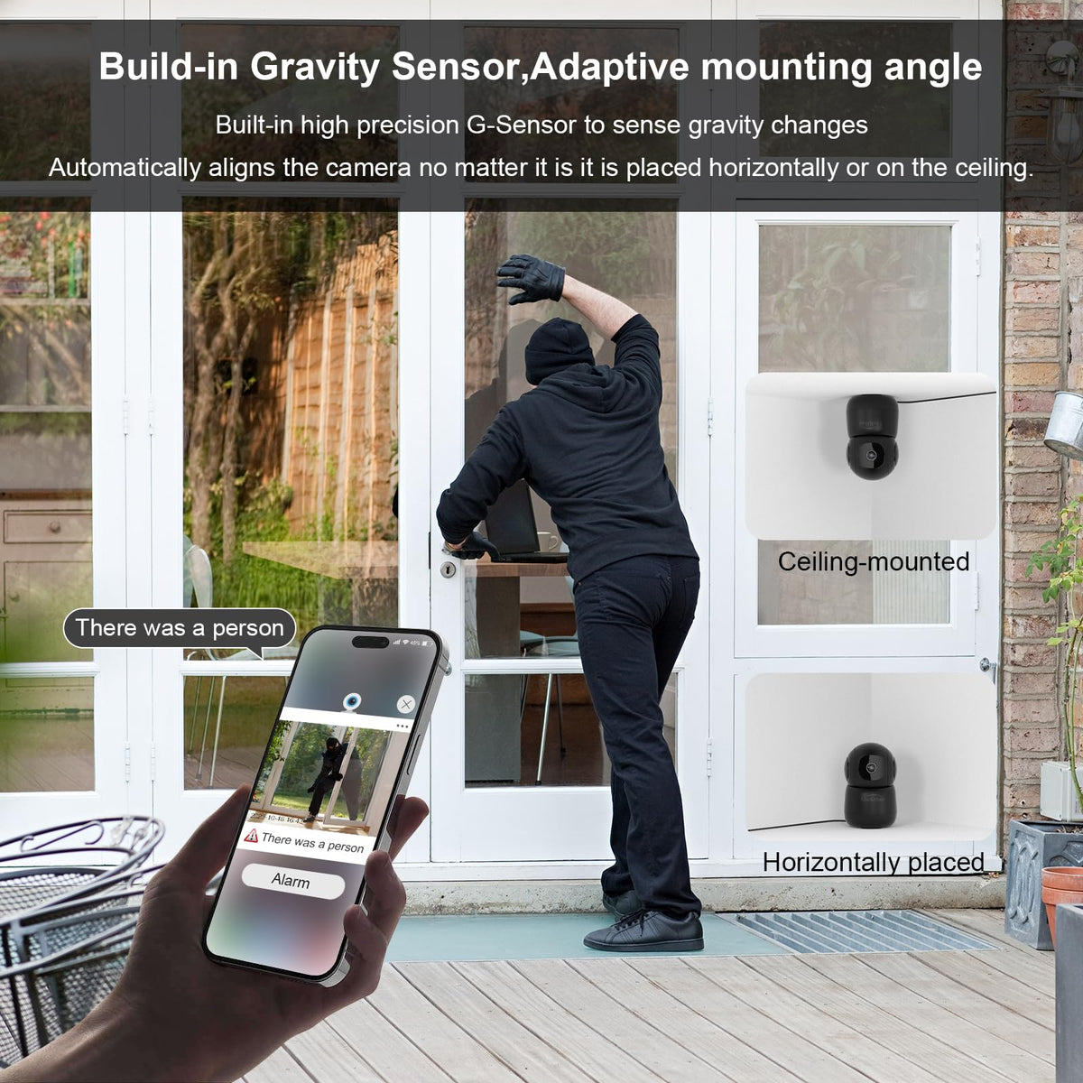 Black 2K Indoor Security Camera K837343