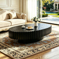 Oval Drum Coffee Table with Pedestal P388