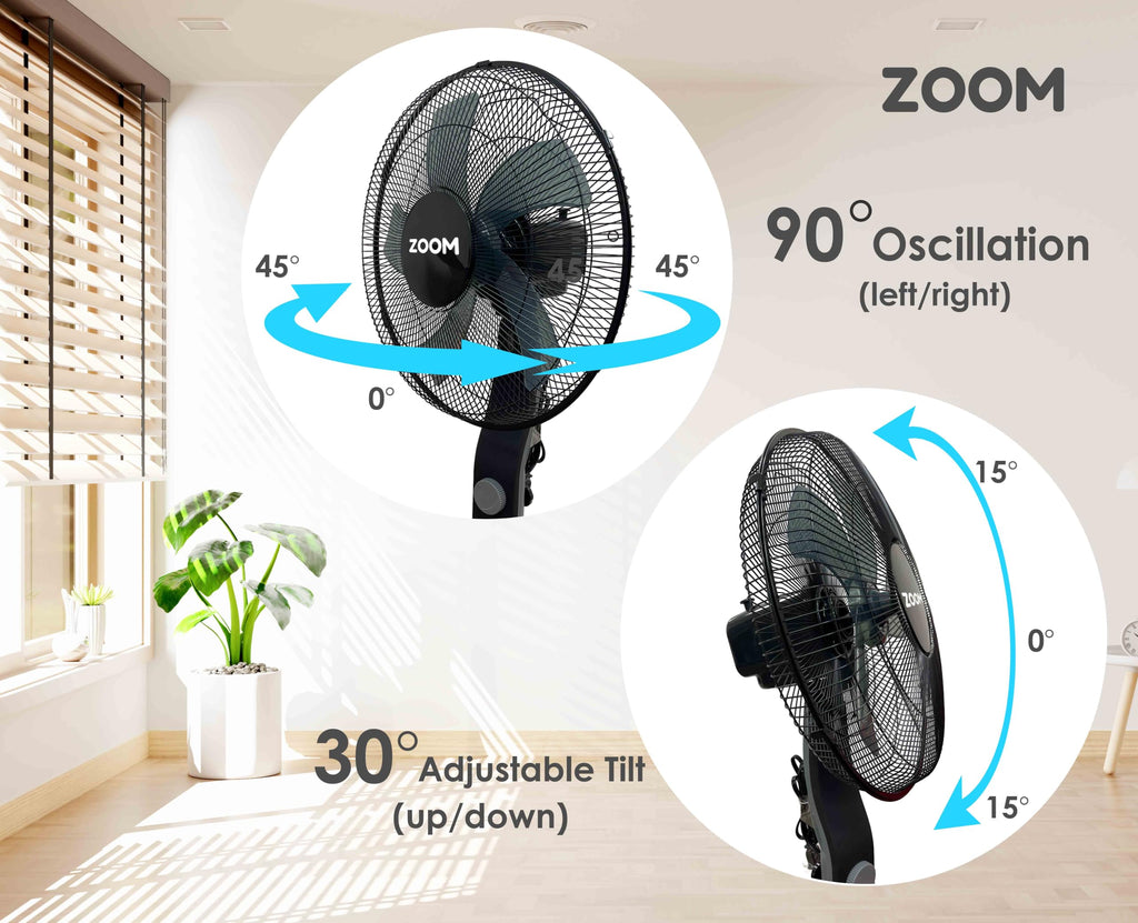 Black 2 Pack 16 inch Pedestal Stand Fan V84632