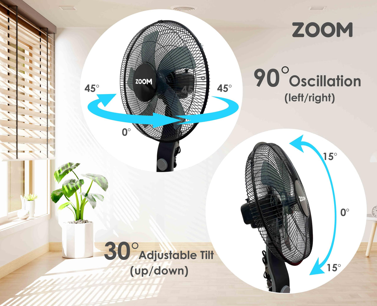 Black 2 Pack 16 inch Pedestal Stand Fan V84632