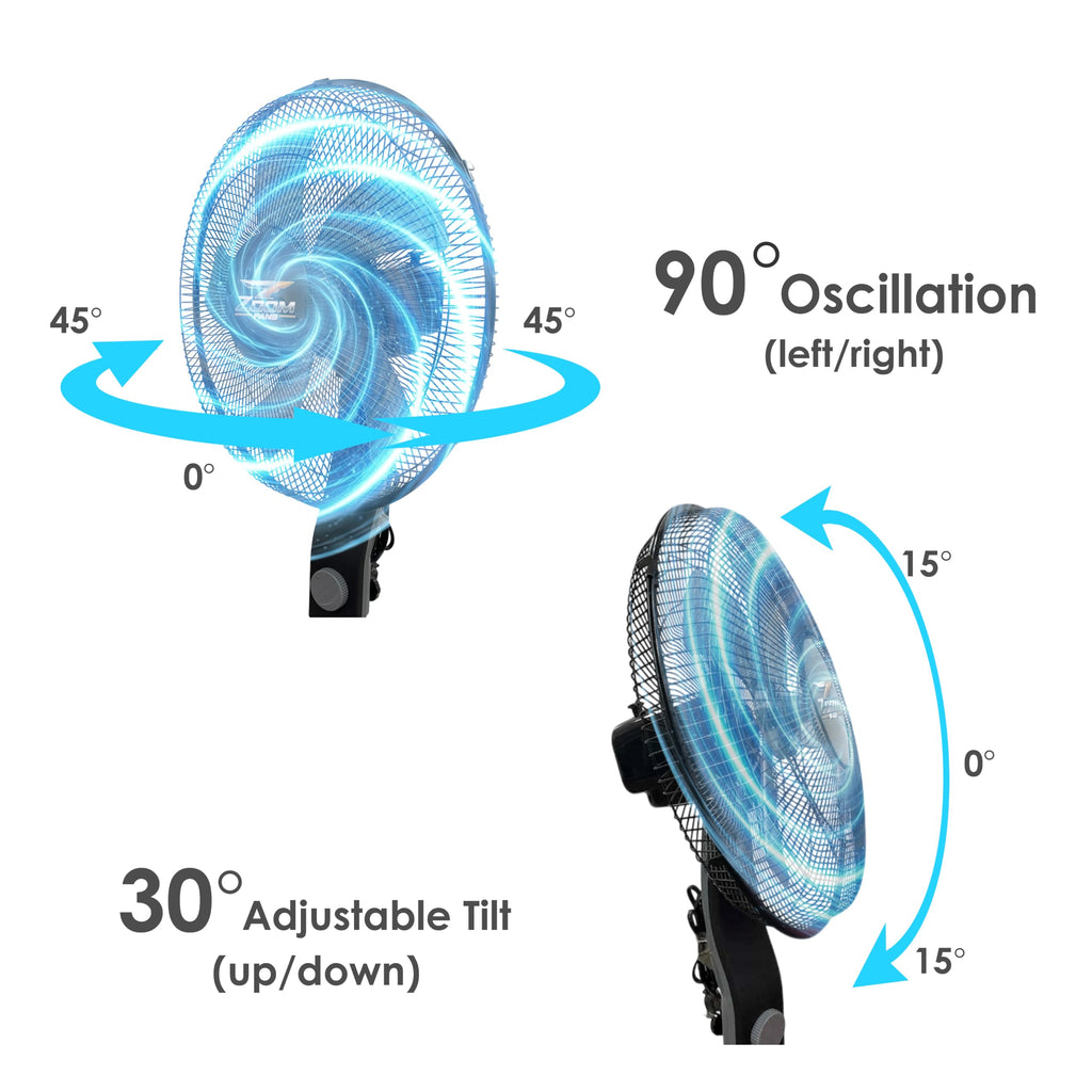 Black 2 Pack 16 inch Pedestal Stand Fan V84632