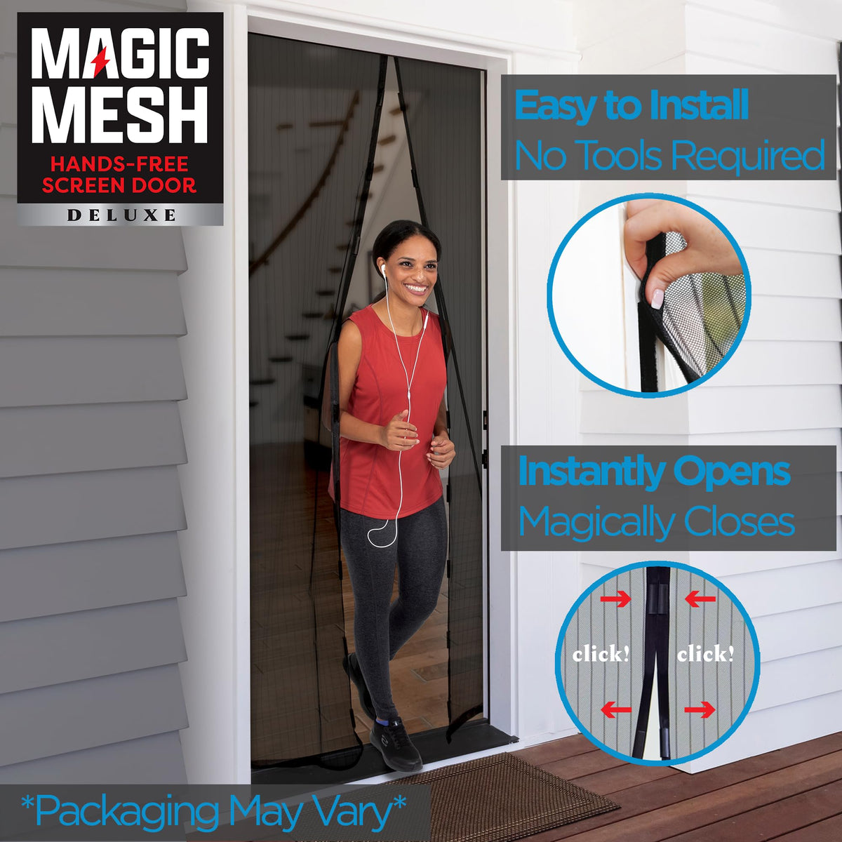 Black Magnetic Screen Door 39" x 83" P7664