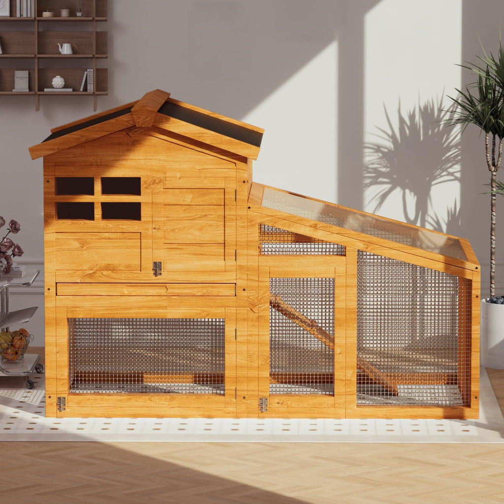 54" 2-Tier Wooden Rabbit Hutch I939384