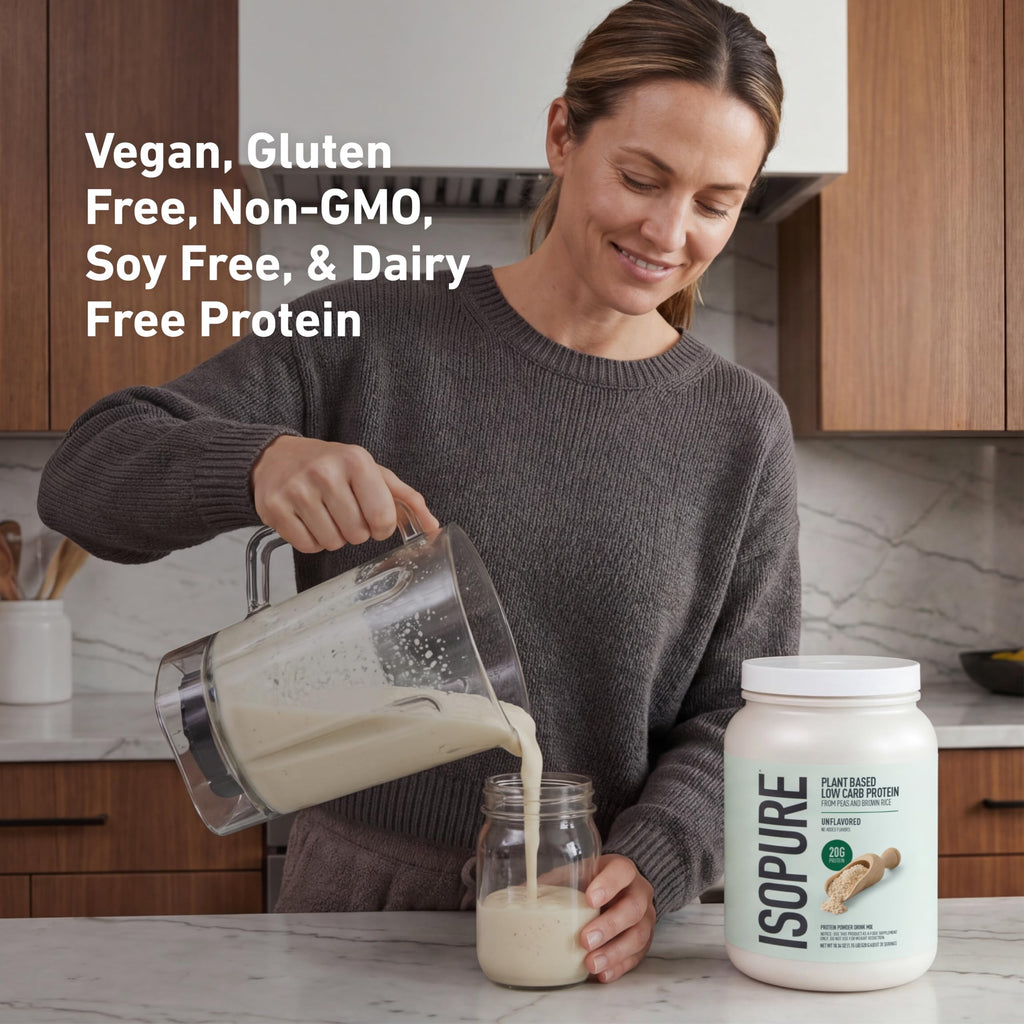 Plant-Based Protein Powder 20g Pea and Rice Protein Unflavored 20 Servings I266