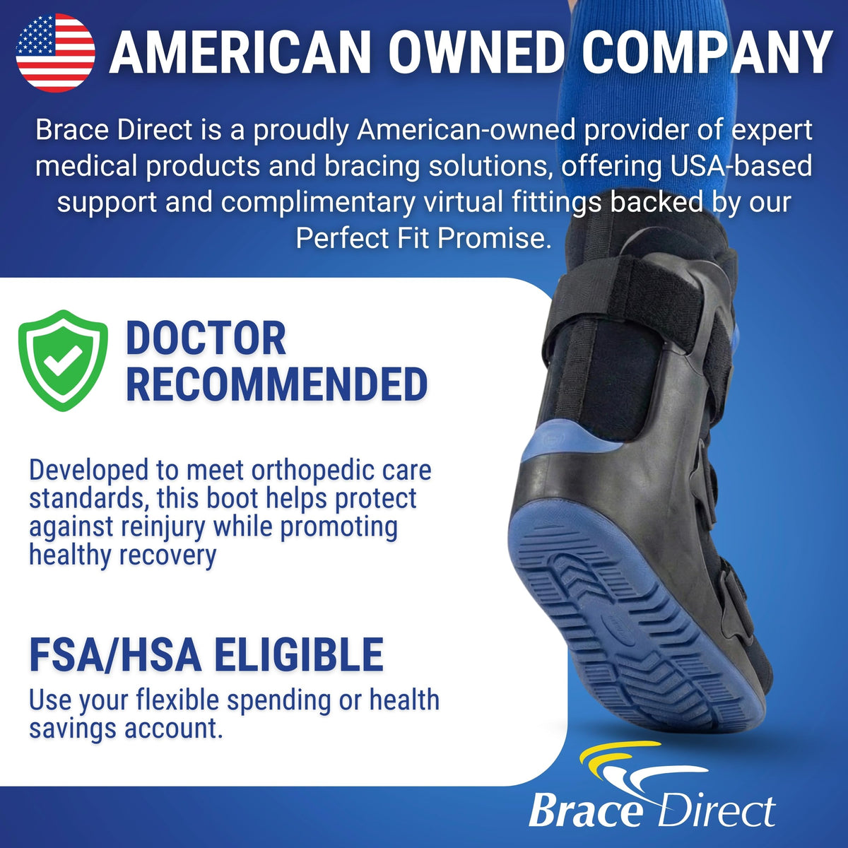 Lightweight Pneumatic Walking Boot M4629