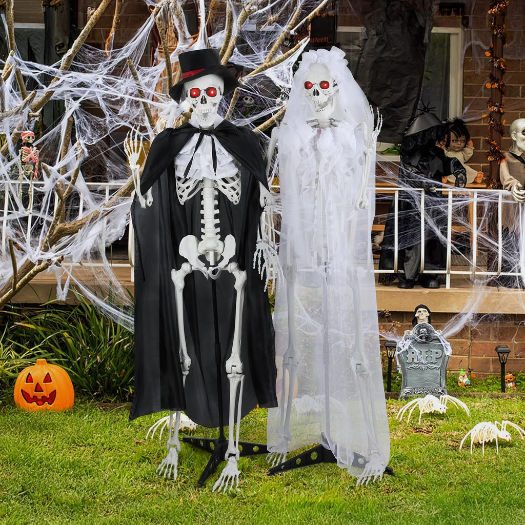 Halloween Skeleton Decor, 5.4 ft Posable I86989