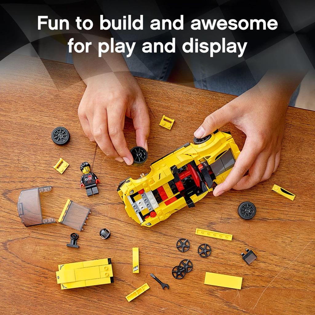 Sports Car Toy Building Set with Racing Driver Minifigure X9801