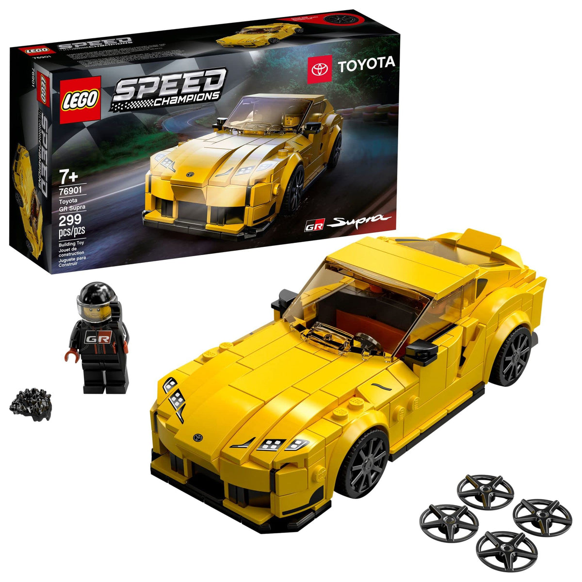 Sports Car Toy Building Set with Racing Driver Minifigure X9801