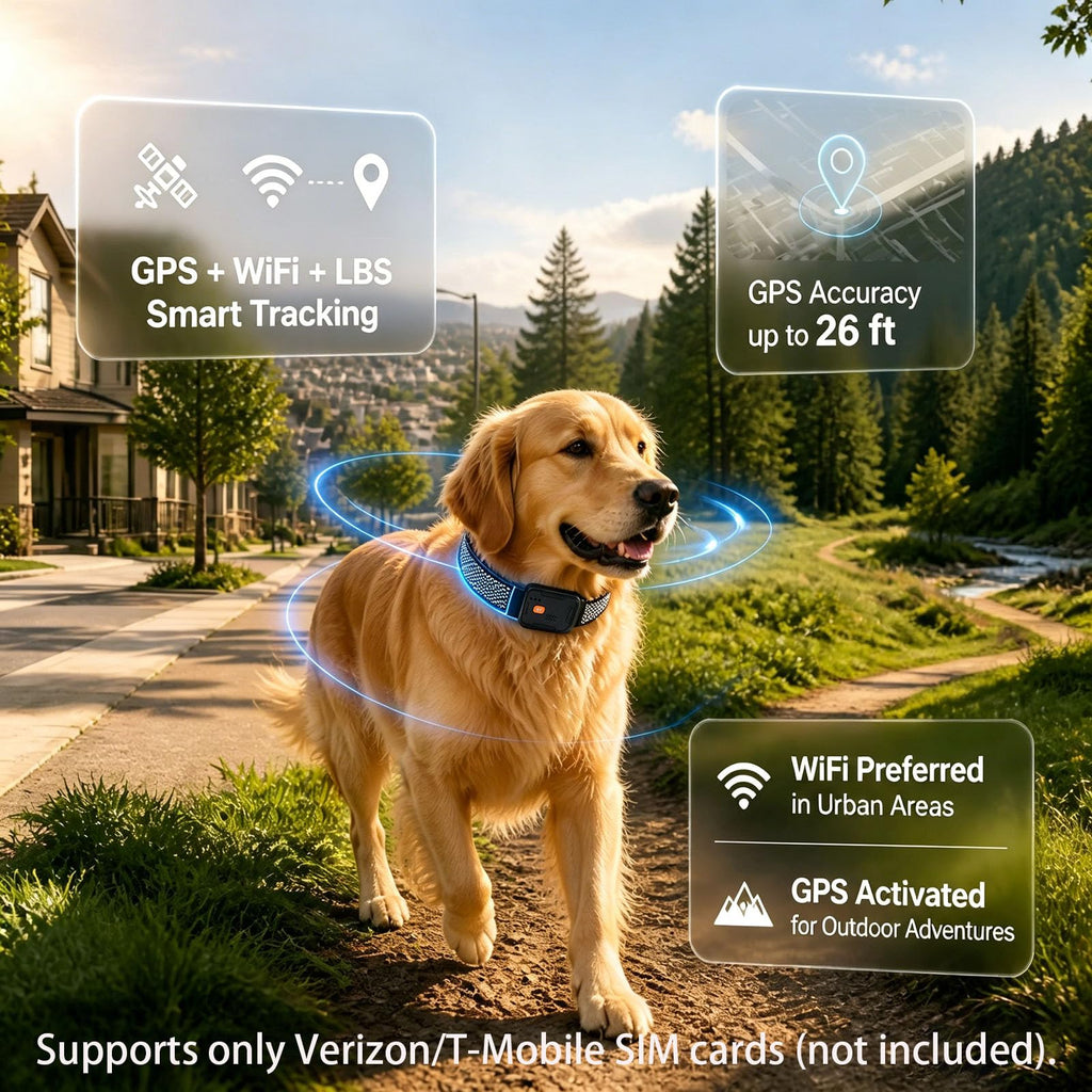 GPS Dog Collar & Pet Tracker Black T559