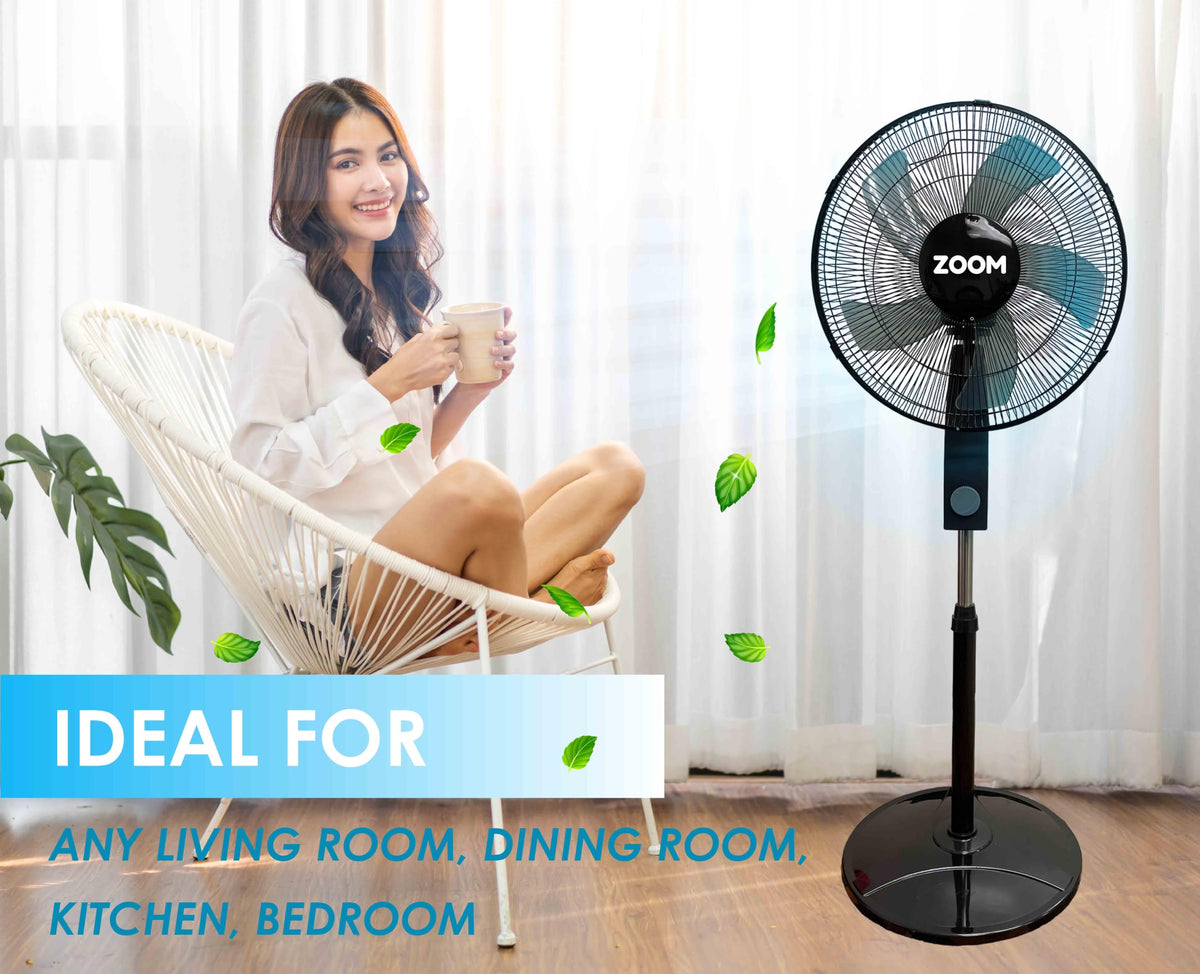 Black 2 Pack 16 inch Pedestal Stand Fan V84632