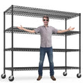 4-Tier Heavy Duty Shelving with Wheels L571