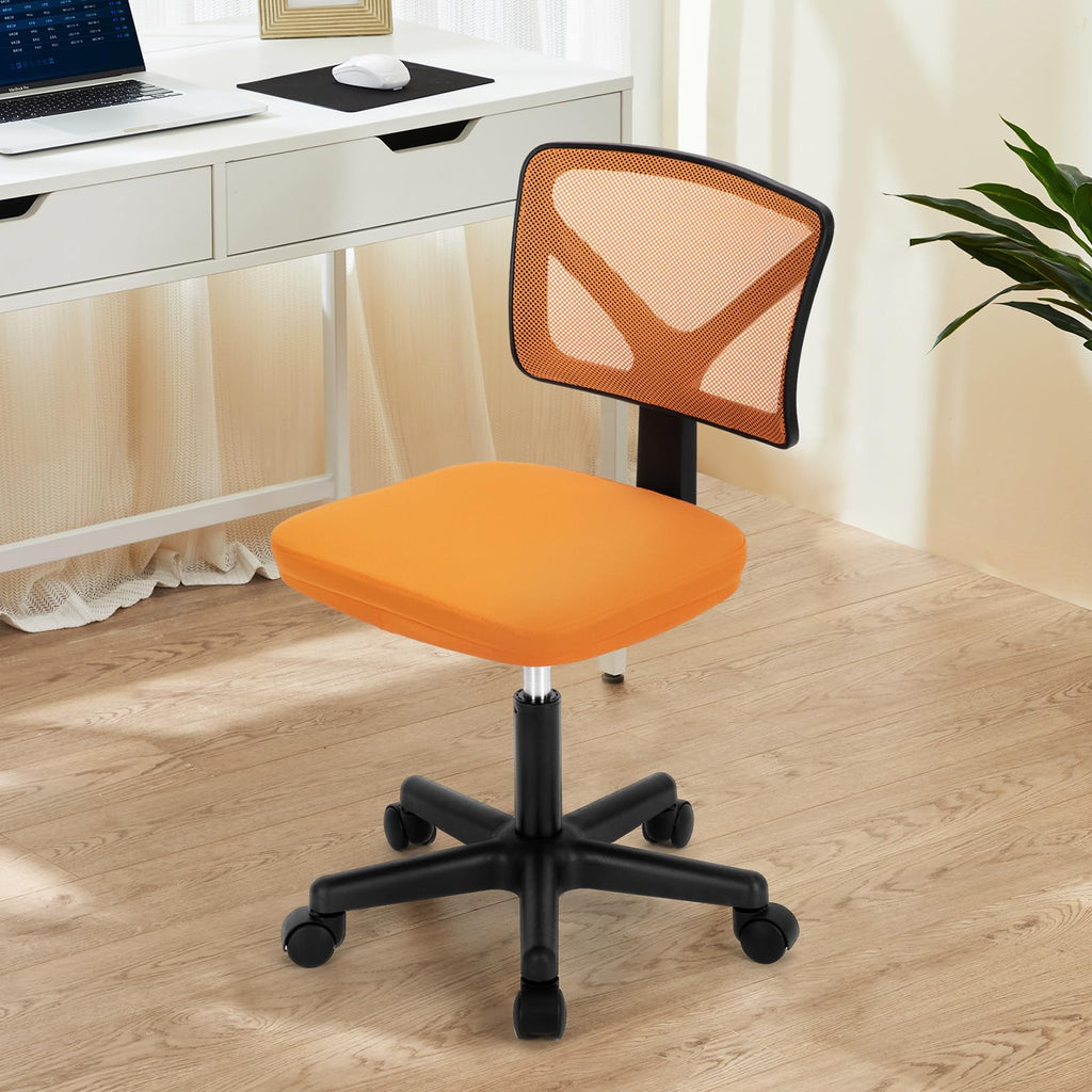 Orange Mesh Ergonomic Low-Back Swivel Office Chair I226