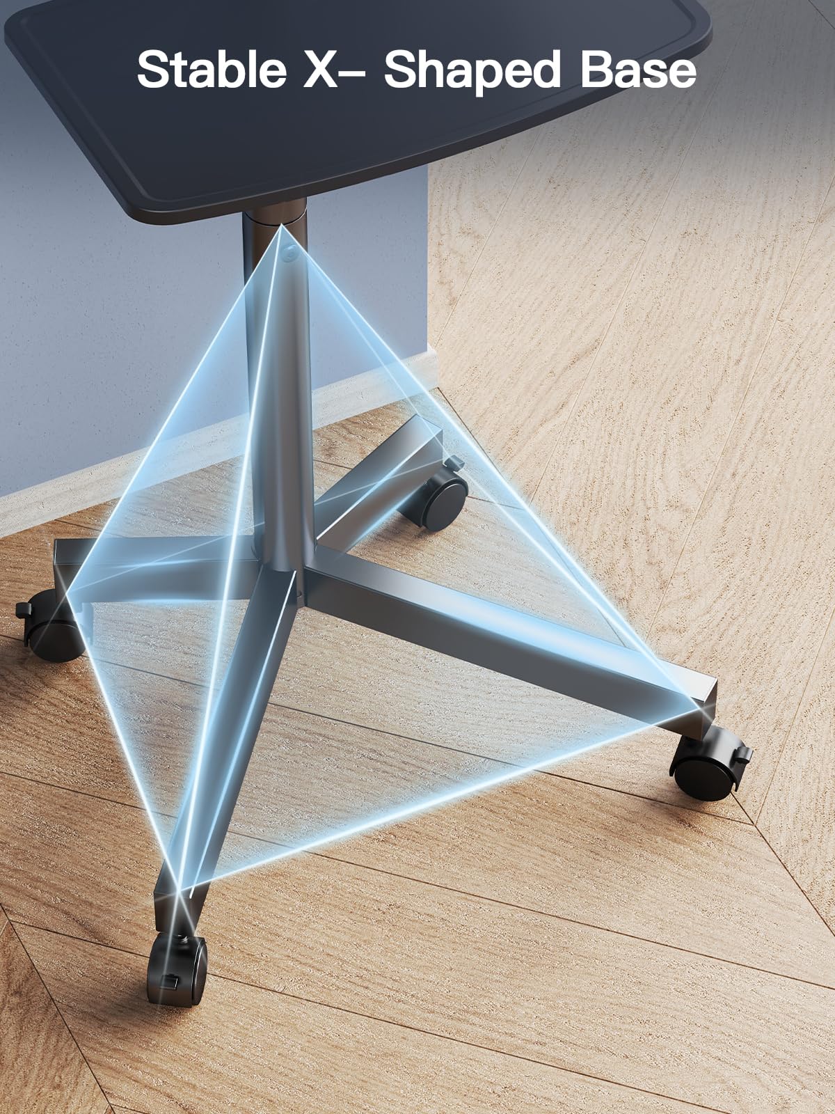 Rolling TV Stand on Wheels for 23-65 Inch TVs, Tilt Mobile TV Cart Holds up to 99 lbs with Adjustable Height Shelf H9430